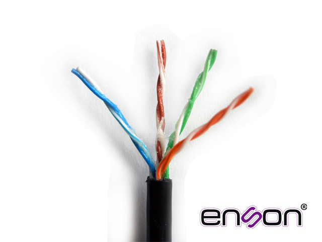 Bobina De Cable Utp Enson Pro-Ii Cat5E 24 Awg 305 Metros Negro 13152B305