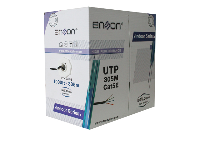 Bobina De Cable Utp Enson Cat5E 24 Awg 305 Metros Negro 13251B305