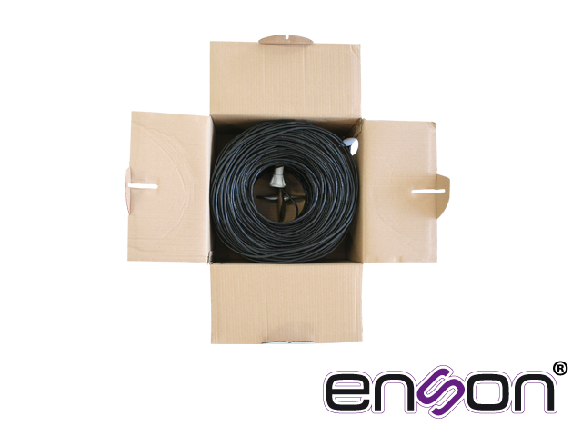 Bobina De Cable Utp Enson Cat5E 24 Awg 305 Metros Negro 13251B305
