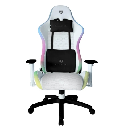 Silla Gamer Ergonómica Balam Rush Lightning Frost Rgb Máximo 120Kg Blanco Br-935920