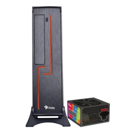 Gabinete Stylos Keelan Slim Itx Mini-Tower Mini-Itx Fuente De Poder 550W Stgakl1B