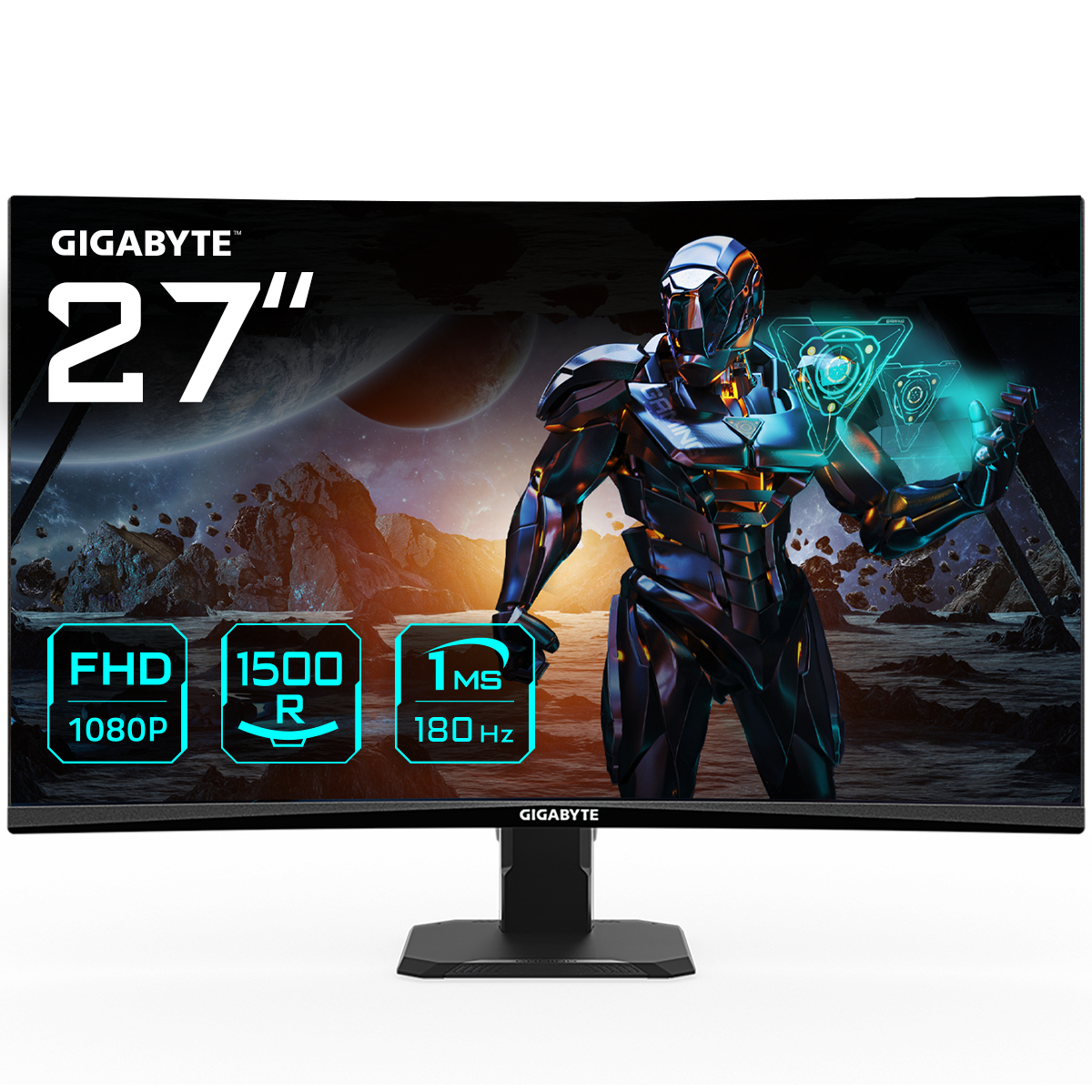 Monitor Gigabyte Gs27Fc 27" Full Hd 180Hz 1Ms Amd Freesync Bocinas Integradas Hdmi Dp Negro