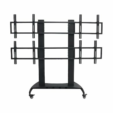 Soporte De Piso Brobotix 6006429 Para 4X Pantallas De 42" A 65" Máximo 130Kg Negro