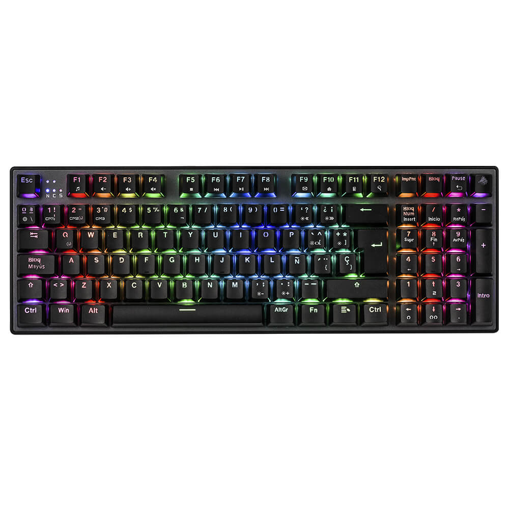 Teclado Gamer Eagle Warrior Mod Gripen Mecanico Rgb Usb