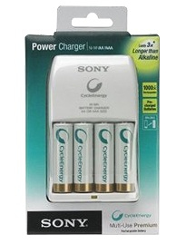Cargador Para Baterías Aa/Aaa Sony Inc. 4 Bats Aa 2100Mah Bcg34Hh4Kn