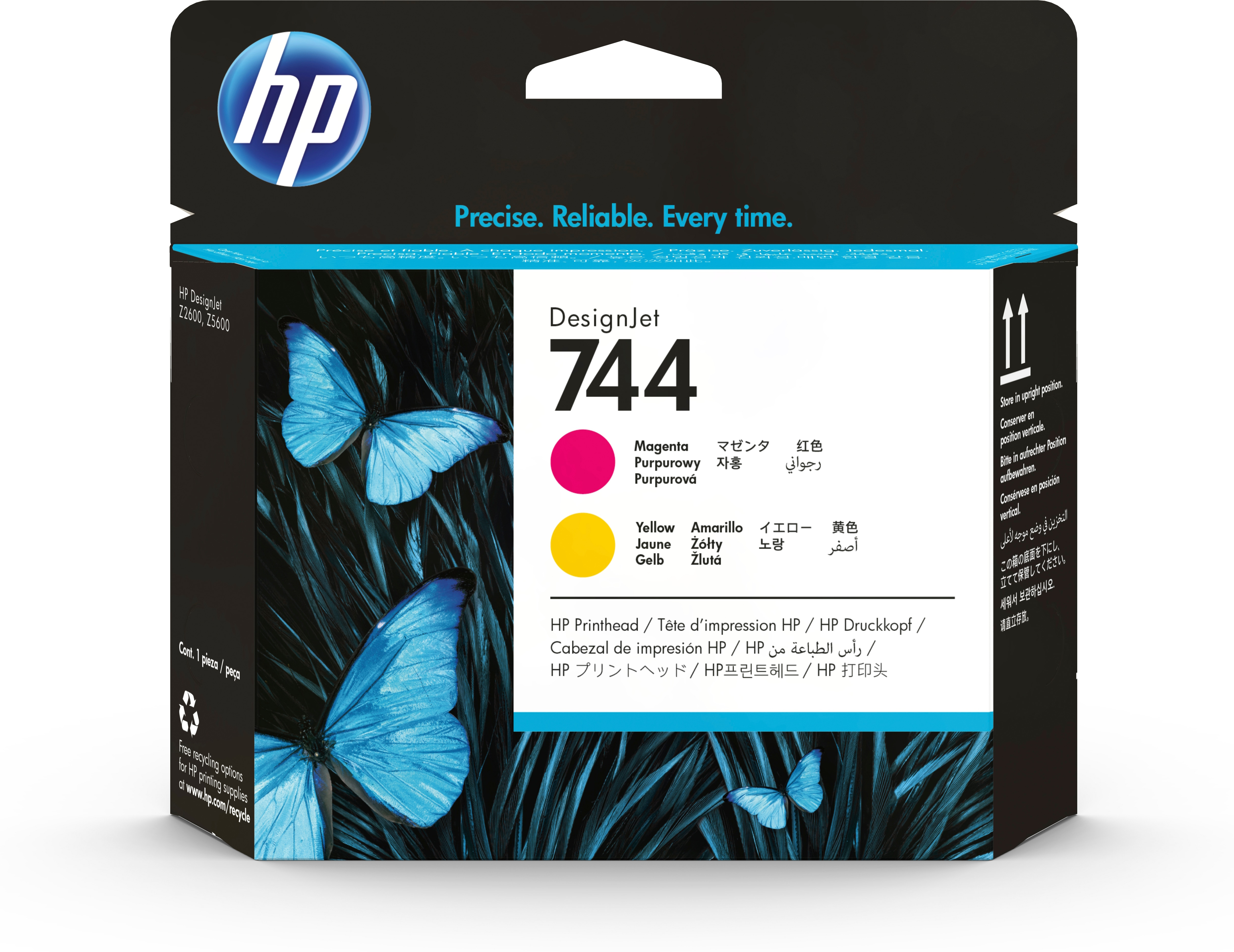 Cabezal Hp 744 Magenta/Amarillo Tinta Amplio Formato F9J87A