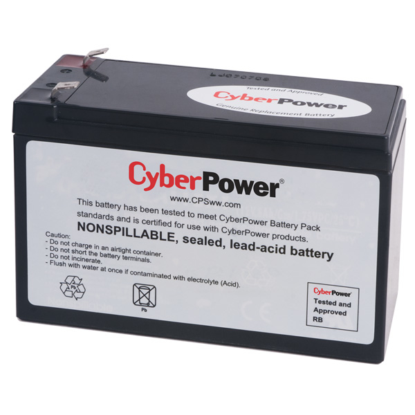 Bateria De Reemplazo Cyberpower Rb1280 12 V Color Negro