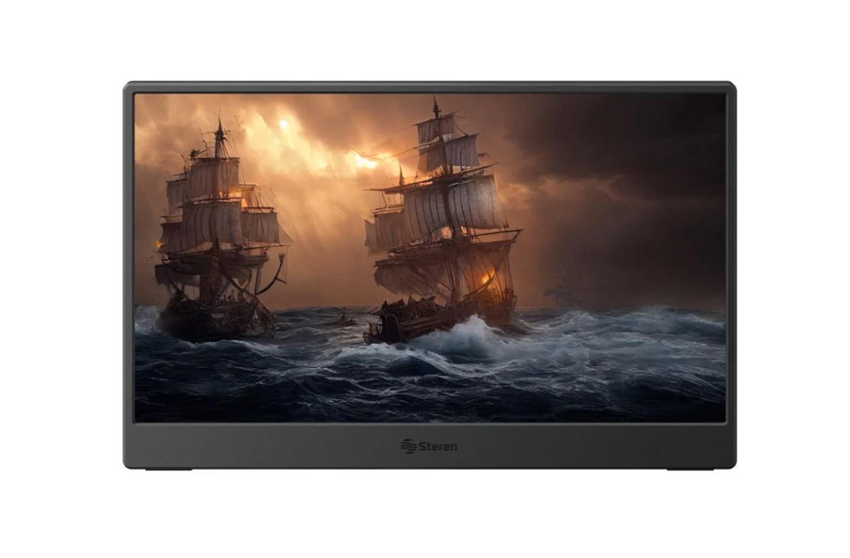 Monitor Portátil Steren Dis-114 Lcd 14" Fhd Mini Hdmi Usb-C Negro