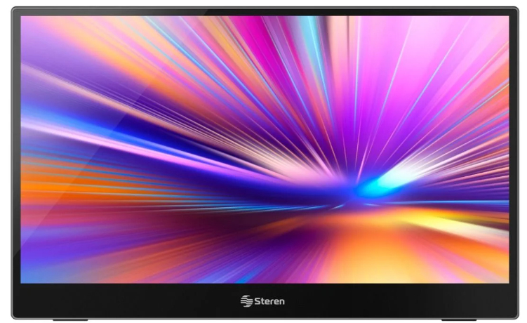 Monitor Portátil Steren Dis-116T Lcd 15.6" Fhd Touch Hdmi 2X Udb-C Con Bocinas Negro