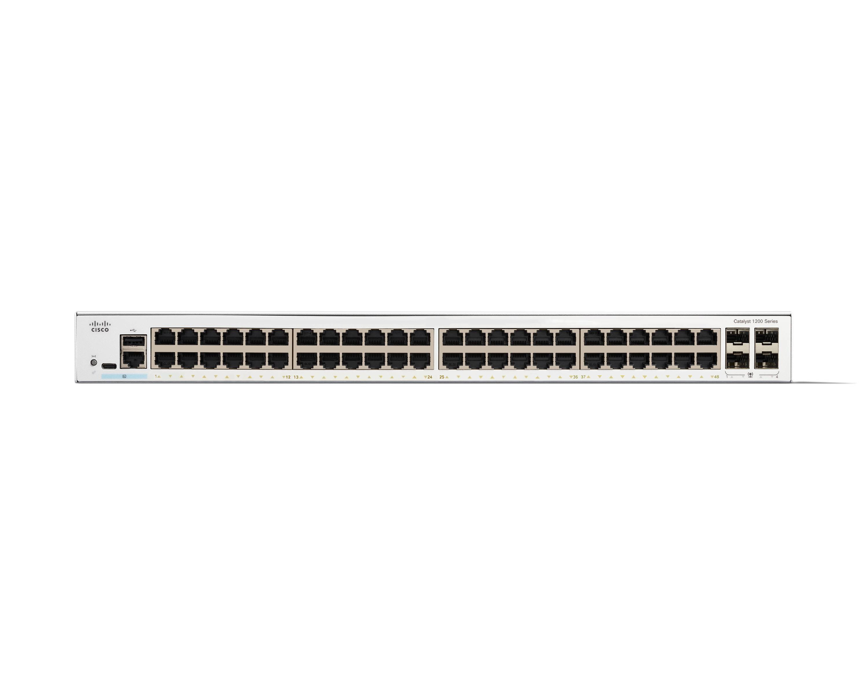 Switch Cisco Gigabit Ethernet Catalyst 1200 48X Rj-45 4X Sfp 104Gbit/S L2/L3 Gestionado C1200-48T-4G