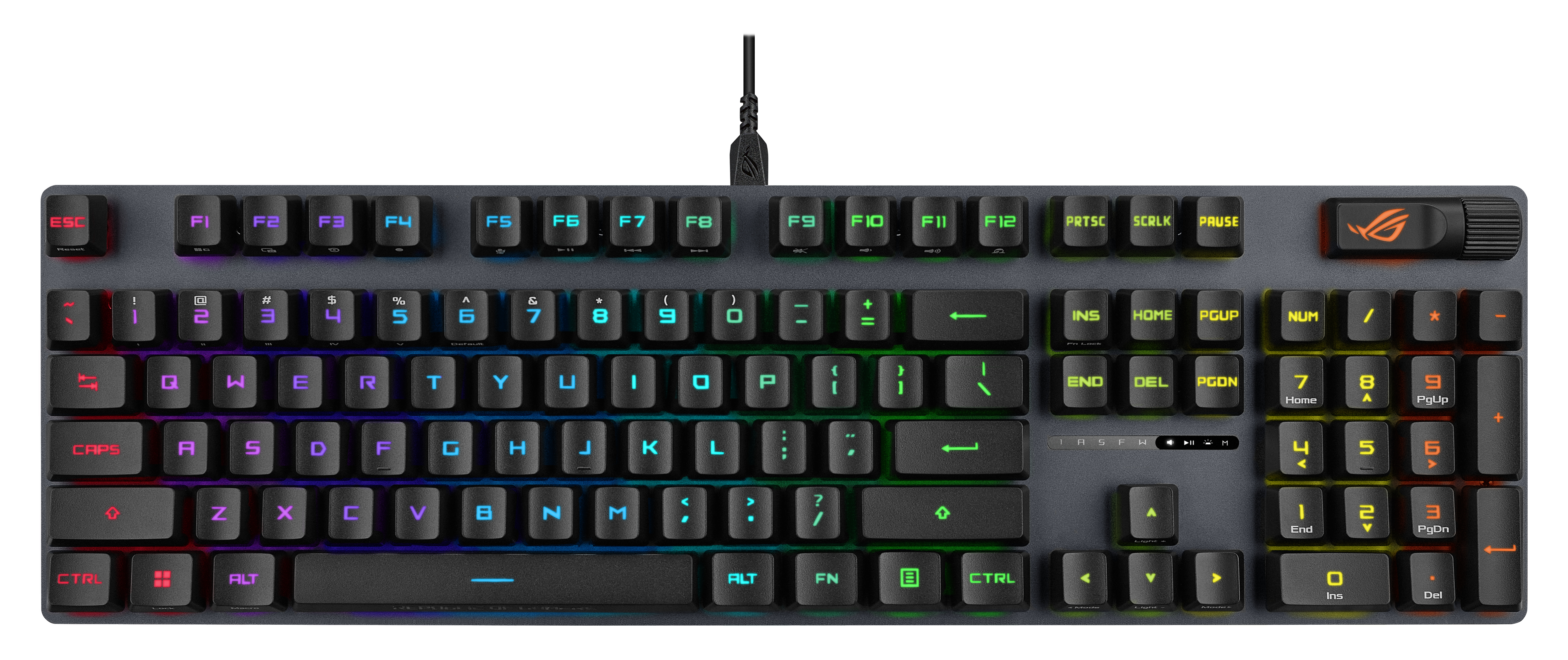 Teclado Mecanico Asus Rog Strix Scope Ii Rx Blue Rgb Alámbrico Usb-A Negro 90Mp0352-Bkaa01