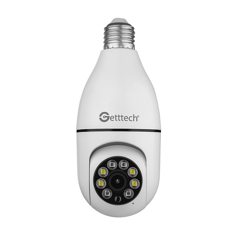 Cámara Ip Tipo Bombilla Getttech Gec-Wbub2 Wifi 2Mp Inalámbrico Blanco