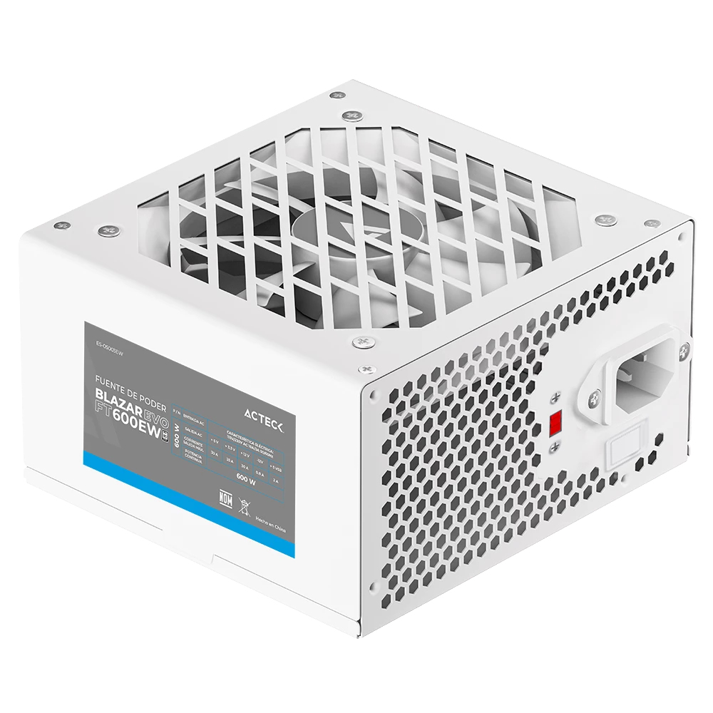 Fuente De Poder Acteck Blazar Evo 500W 120Mm 24-Pin Atx Es-05001Ew