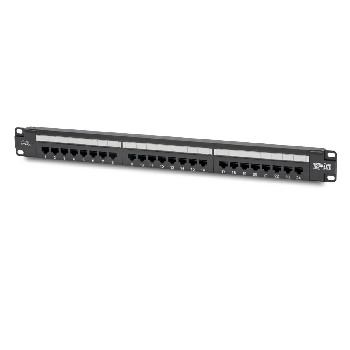 Panel De Parcheo Tripp Lite By Eaton Cat5 Cat5E Cat6 24X Rj-45 1U Negro N252-P24