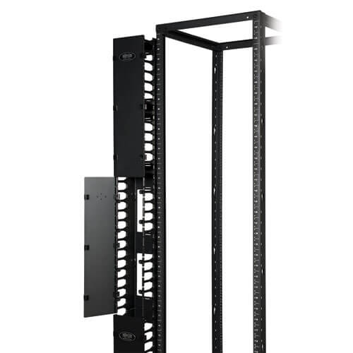 Organizador De Cable Vertical Tripp Lite By Eaton Smartrack Doble Tapa 6" Negro Srcablevrt6