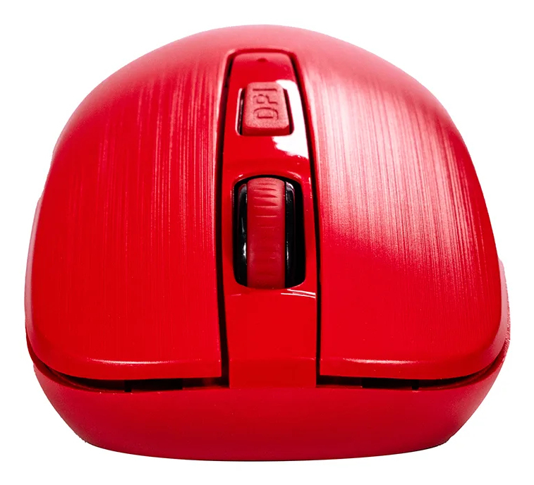 Mouse Inalámbrico Naceb Technology 3 Botones 1600Dpi Rojo Na-0137R