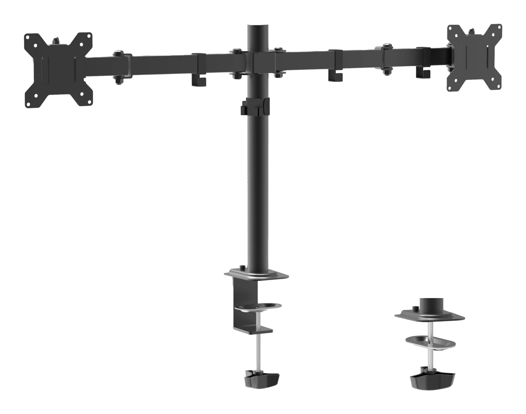 Soporte Para Dos Monitores Naceb Na-0211 10" A 32" Negro