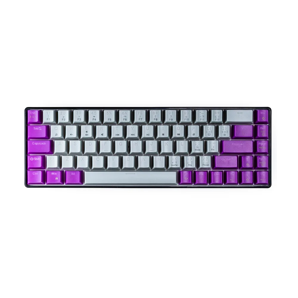 Teclado Mecánico Naceb Technology 60% Bsun Red Teclas Intercambiables Alámbrico Inglés Na-0963G