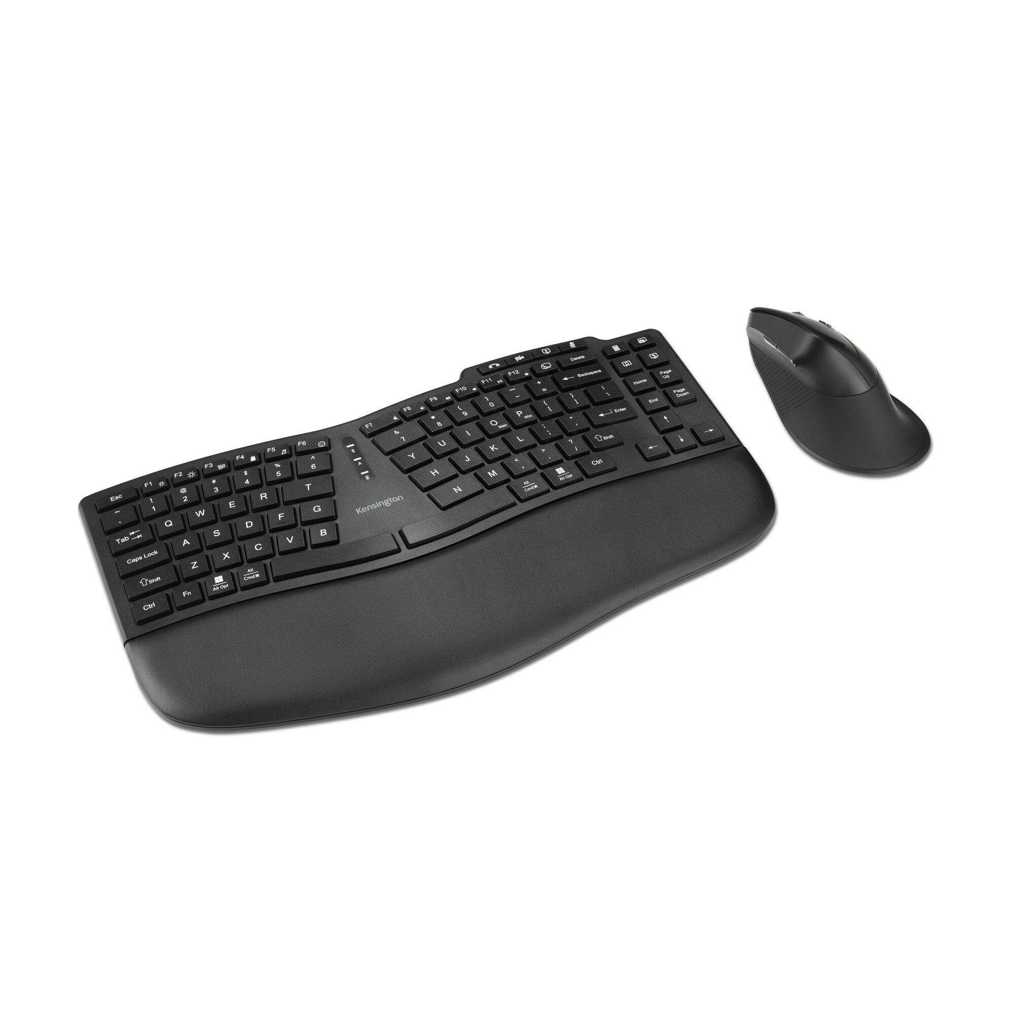 Kit Teclado Y Mouse Ergonómico Kensington Pro Fit Ergo Km675 Inalámbrico Negro K75492Es