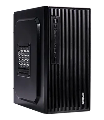 Gabinete Evotec Oslo Ev-1023 Mini-Tower Micro-Atx Con Fuente De Poder Instalado 500W Negro