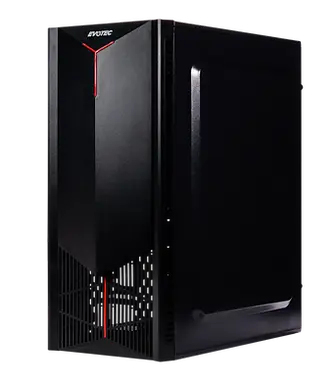 Gabinete Evotec Kyoto Ev-1025 Mini-Tower Atx Con Fuente De Poder 500W Negro