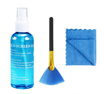 Kit De Limpieza Brobotix Spray Limpiador Brocha Pañuelo Para Pantallas 6006719