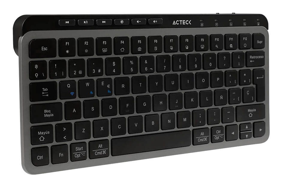 Teclado Acteck Inspire Krea Ti750 65% Inalámbrico Rf Bluetooth Español Gris Ac-940092