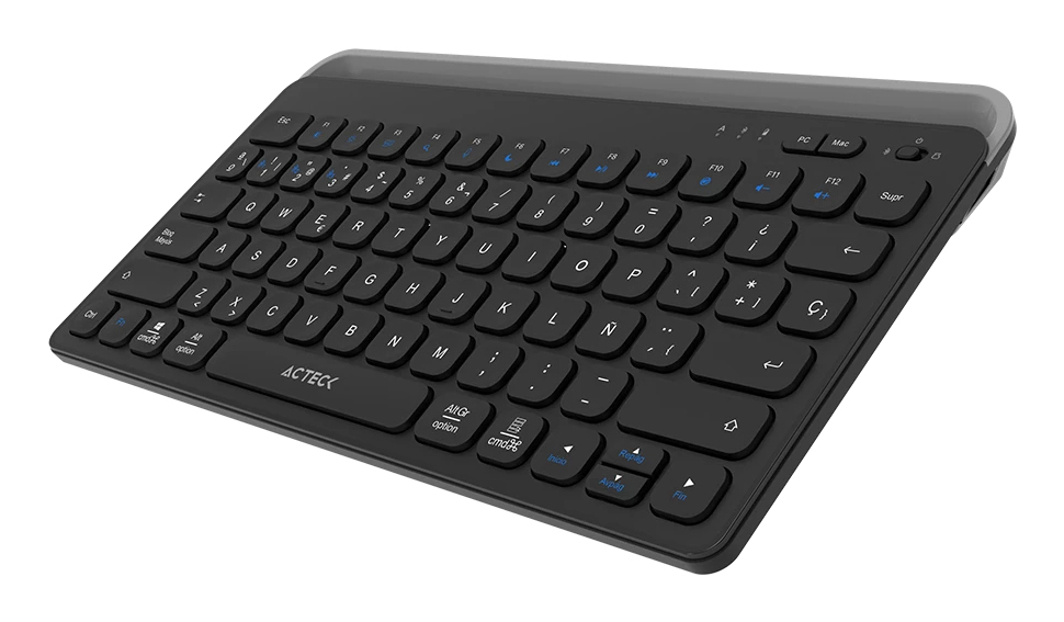 Teclado Inalámbrico Acteck Inspire Trek Ti737 Multidispositivos Bluetooth Español Negro Ac-940122