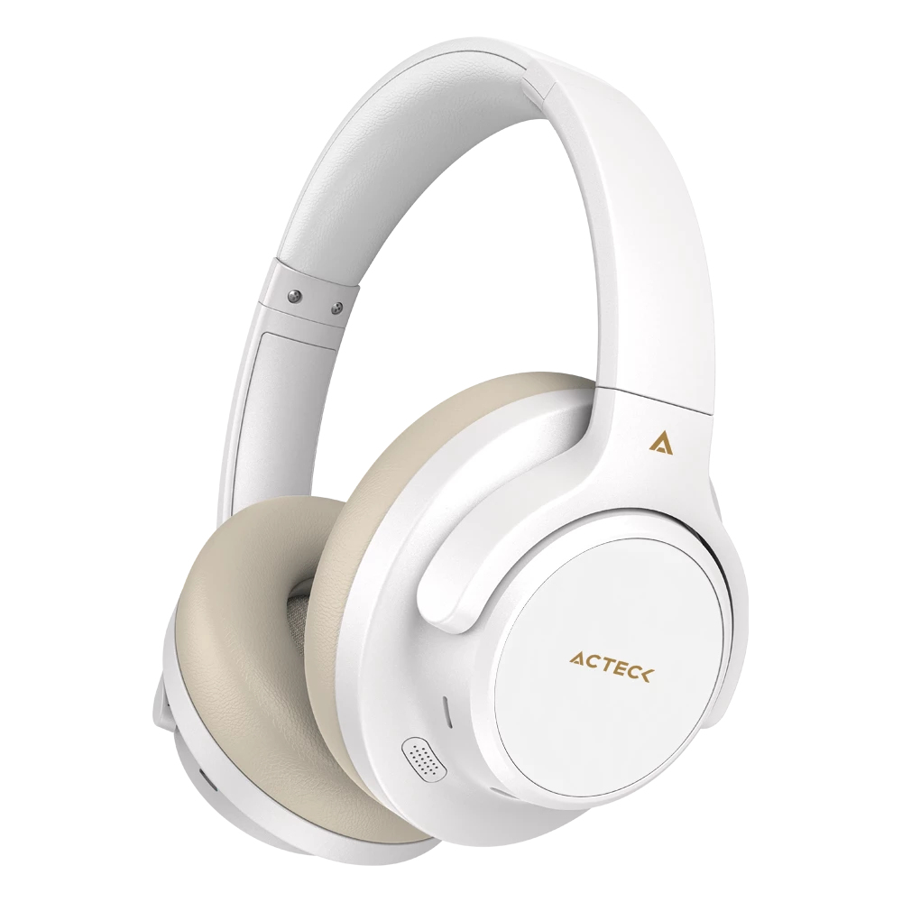Audífonos Acteck Hype Epic Hp750 Bluetooth Cancelación De Ruido Activo Blanco Ac-940863