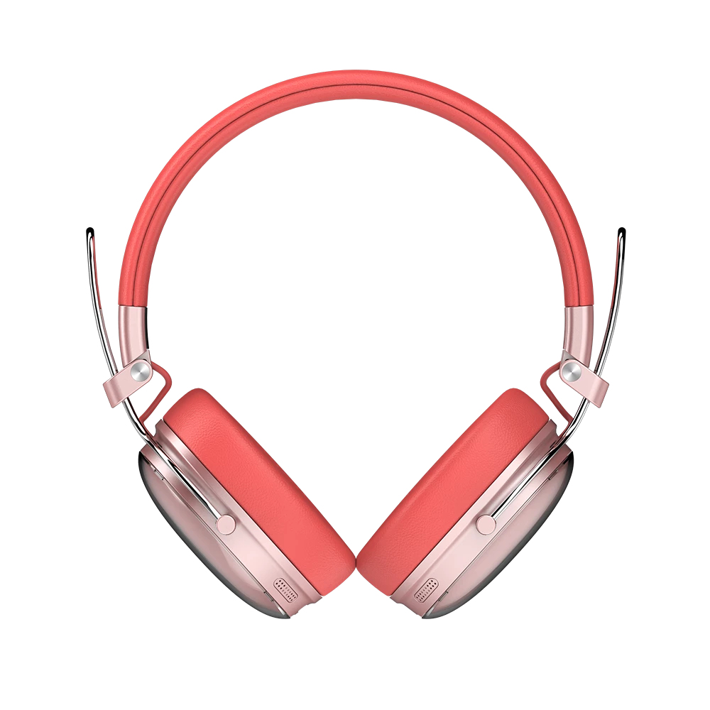 Audífonos Acteck Luxe Chic Hp710 Bluetooth Color Salmon Ac-940894