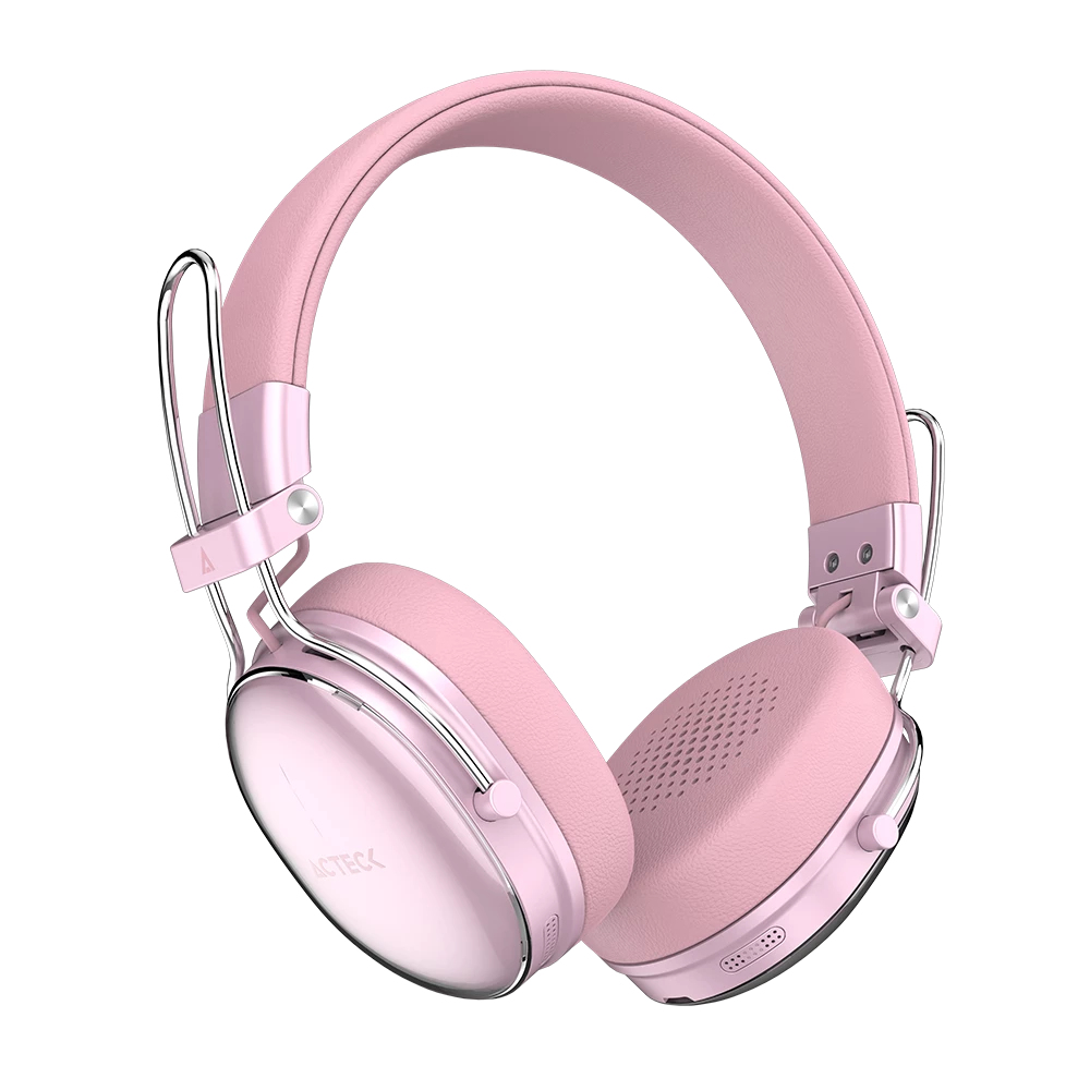 Audífonos Acteck Luxe Chic Hp710 Bluetooth Rosa Ac-940900