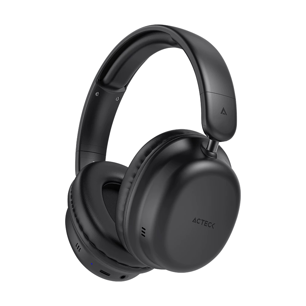 Audífonos Acteck Honour 2 Plus Hp626 Inalámbricos Bluetooth Usb-C Negro Ac-940948