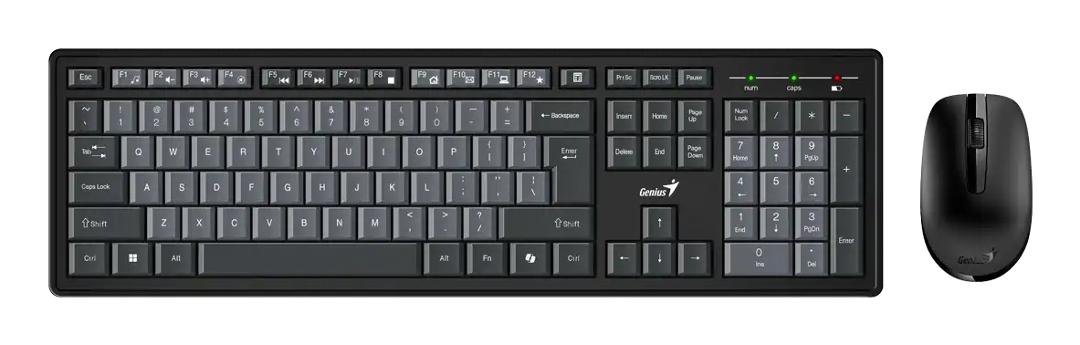 Kit Teclado Y Mouse Genius Km-8200 Inalambrico 2.4Ghz Negro 31340003420