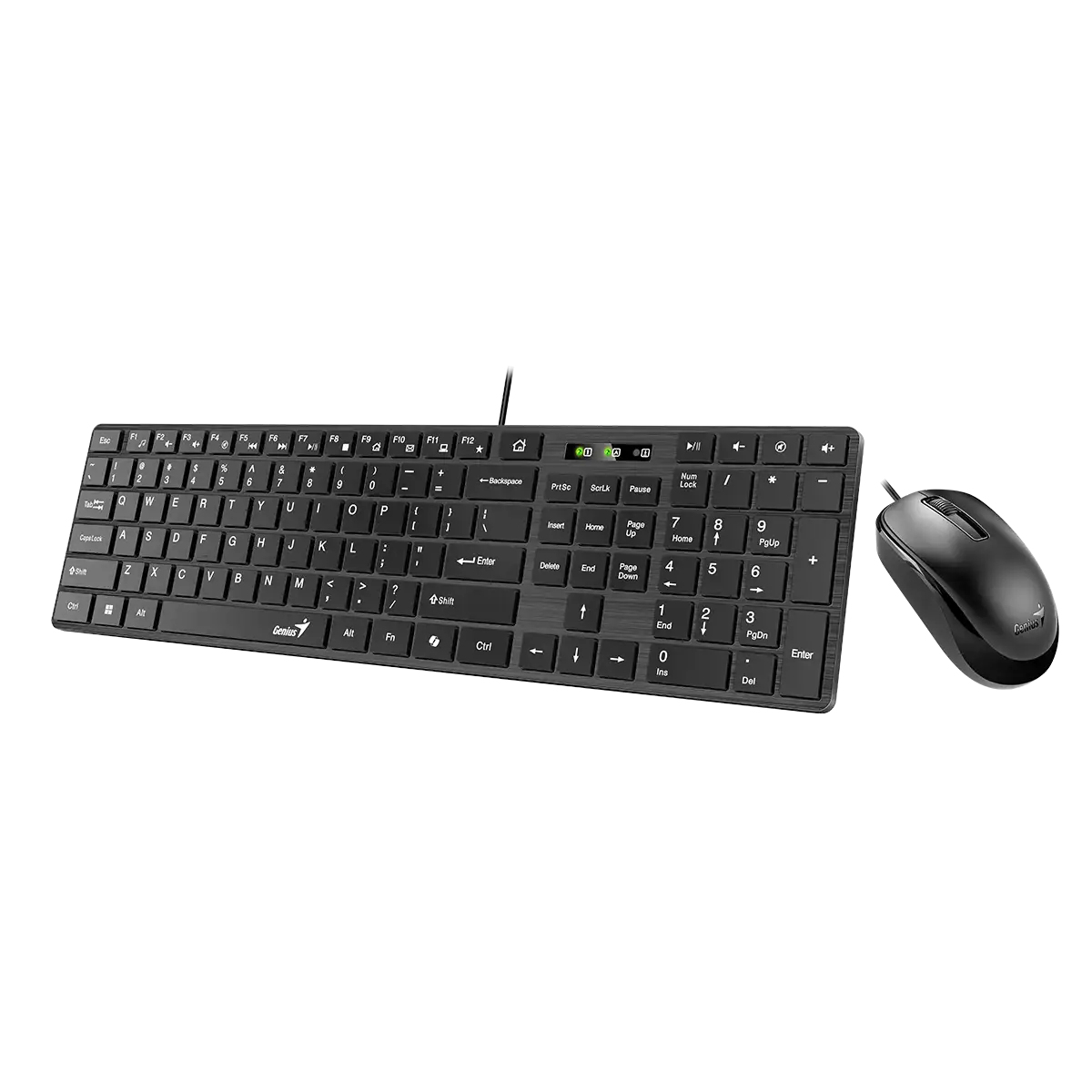 Kit Teclado Y Mouse Genius Slimstar C126 Alambrico Usb-A Negro 31330007401