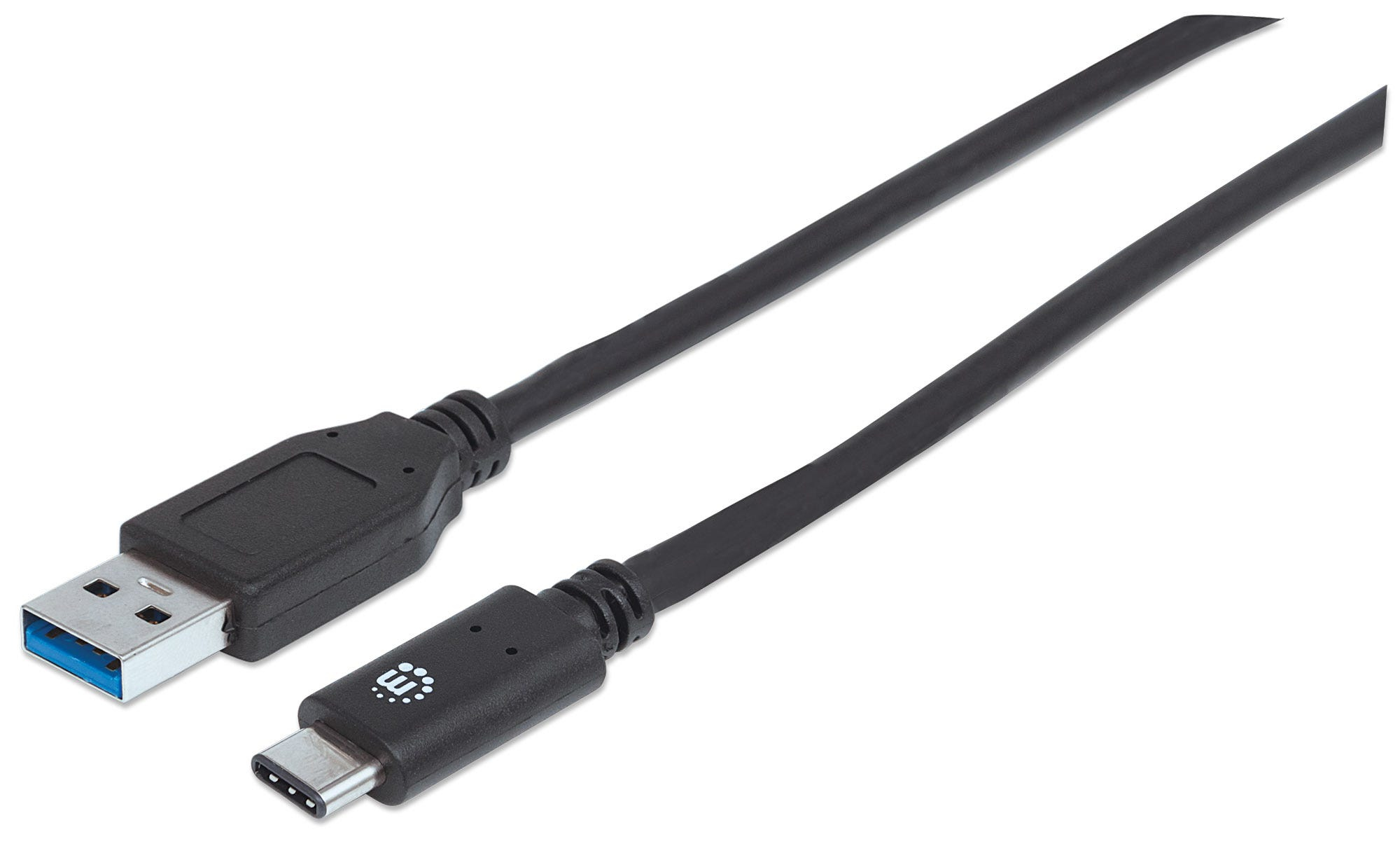 Cable Usb C Manhattan 353373 Color Negro 1 Metro Usb-C - Usb-A