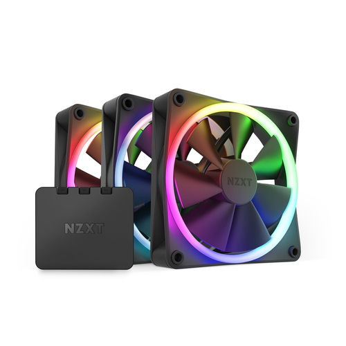 Ventilador Nzxt F120 Rgb Twin 3X 120Mm 500 - 1800Rpm 3 Piezas Con Control Negro Rf-R12Tf-B1