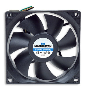 Ventilador Gabinete/Fuente Manhattan 80Mm Negro 3 Pin 700955