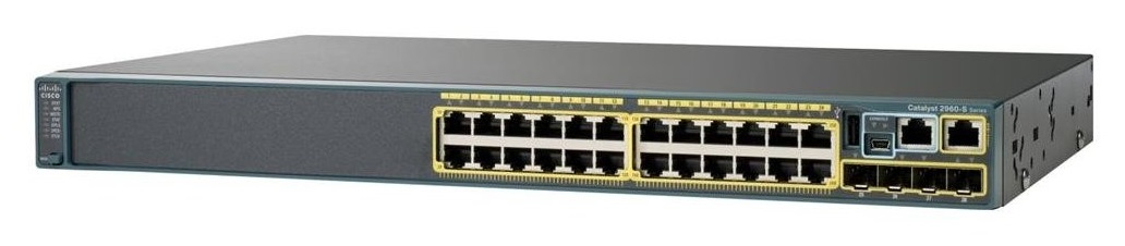 Switch Cisco Catalyst,24Ptos Ge,Poe 370W,2X10G Sfp,(Ws-C2960X-24Pd-L)