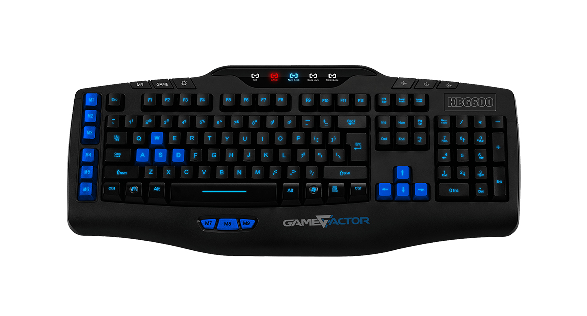 Teclado Game Factor Kbg600 Negro Usb Macros Antighost Retroiluminado