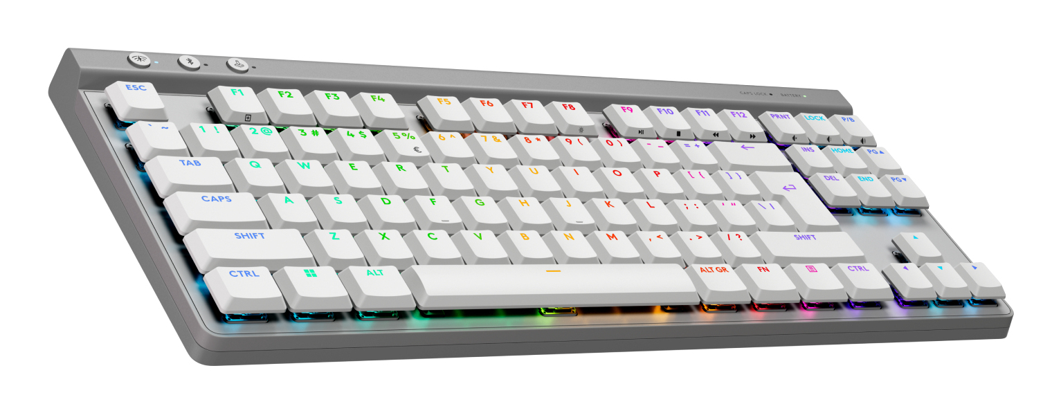 Teclado Logitech G515 Tkl Lightspeed Rgb Inalámbrico Rf Inglés Blanco 920-012535