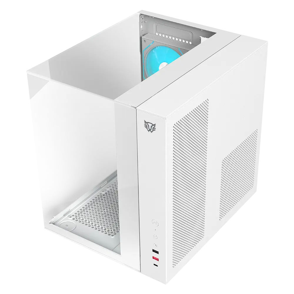 Gabinete Gamer Balam Rush Tank Majestic 6600 Midi Tower Atx/Itx/Microatx Usb-C Blanco Argb Br-941532