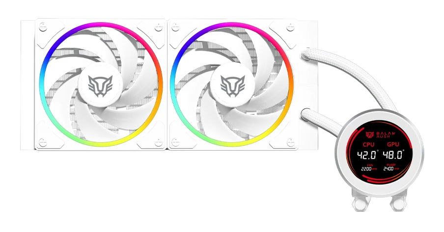 Enfriamiento Líquido Balam Rush Hydrox Expert Hyx24 240Mm 2X120Mm 2200Rpm Blanco Br-941853