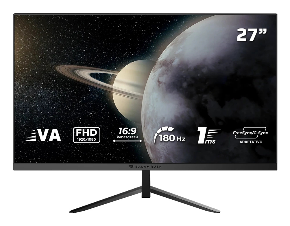 Monitor Gamer Plano Balam Rush Mtg27Y 27" Fhd 180Hz Va Negro Br-943000
