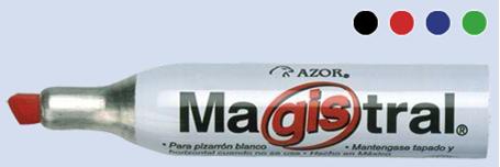 Marcador Magistral Aluminio Pizarron Blanco Color Azul C/12 Pzas