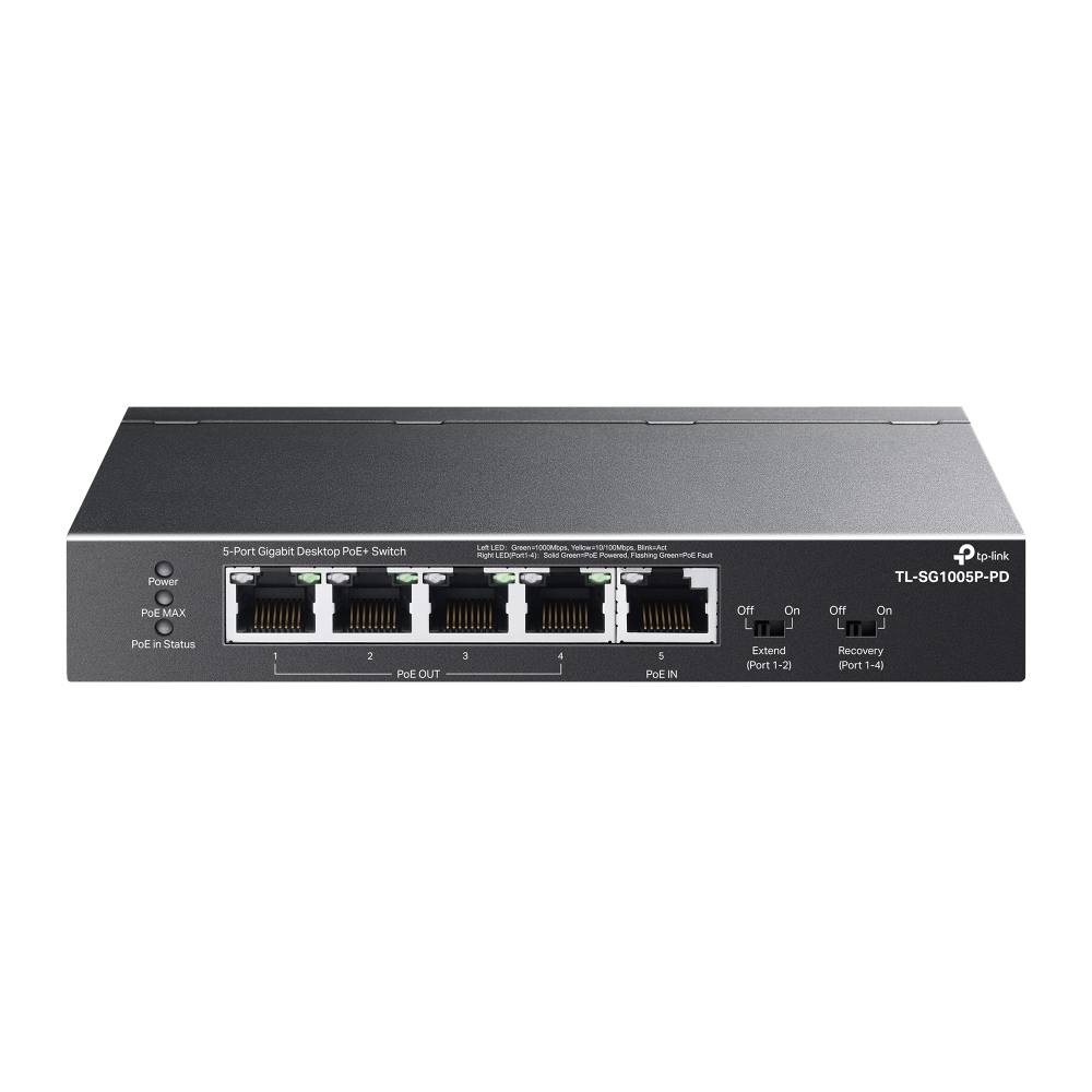 Switch Tp-Link Tl-Sg1005P-Pd Gigabit 5 Puertos Poe Montaje Pared Tl-Sg1005P-Pd