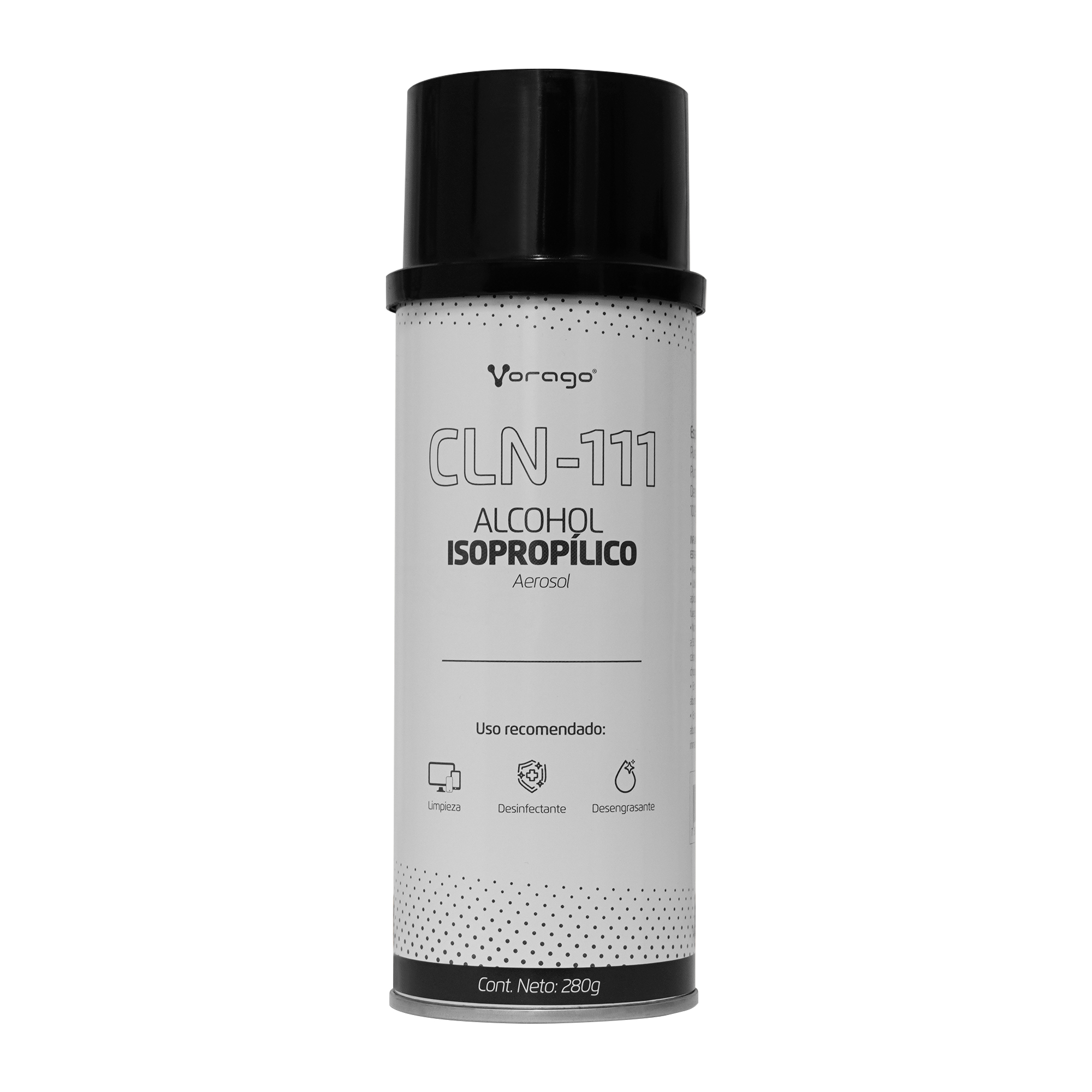 Alcohol Isopropilico Aerosol Vorago Cln-111 250Ml Para Componentes Electrónicos