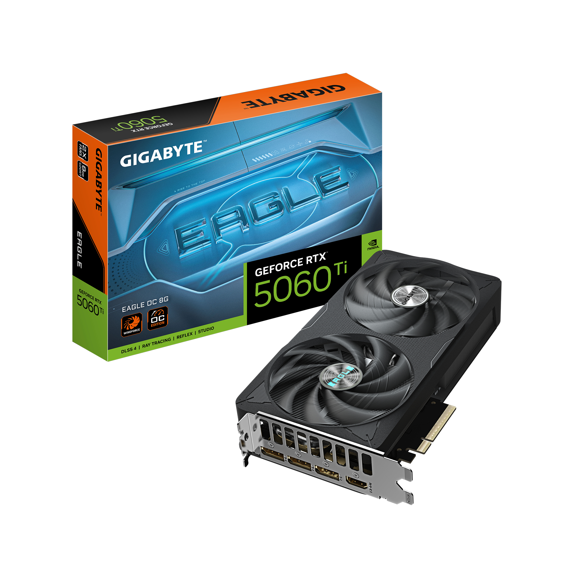 Tarjeta Grafica Gigabyte Geforce Rtx 5060 Ti Eagle Oc 8Gb 3Xdp 1Xhdmi Pcie5.0 Gv-N506Teagle Oc-8Gd