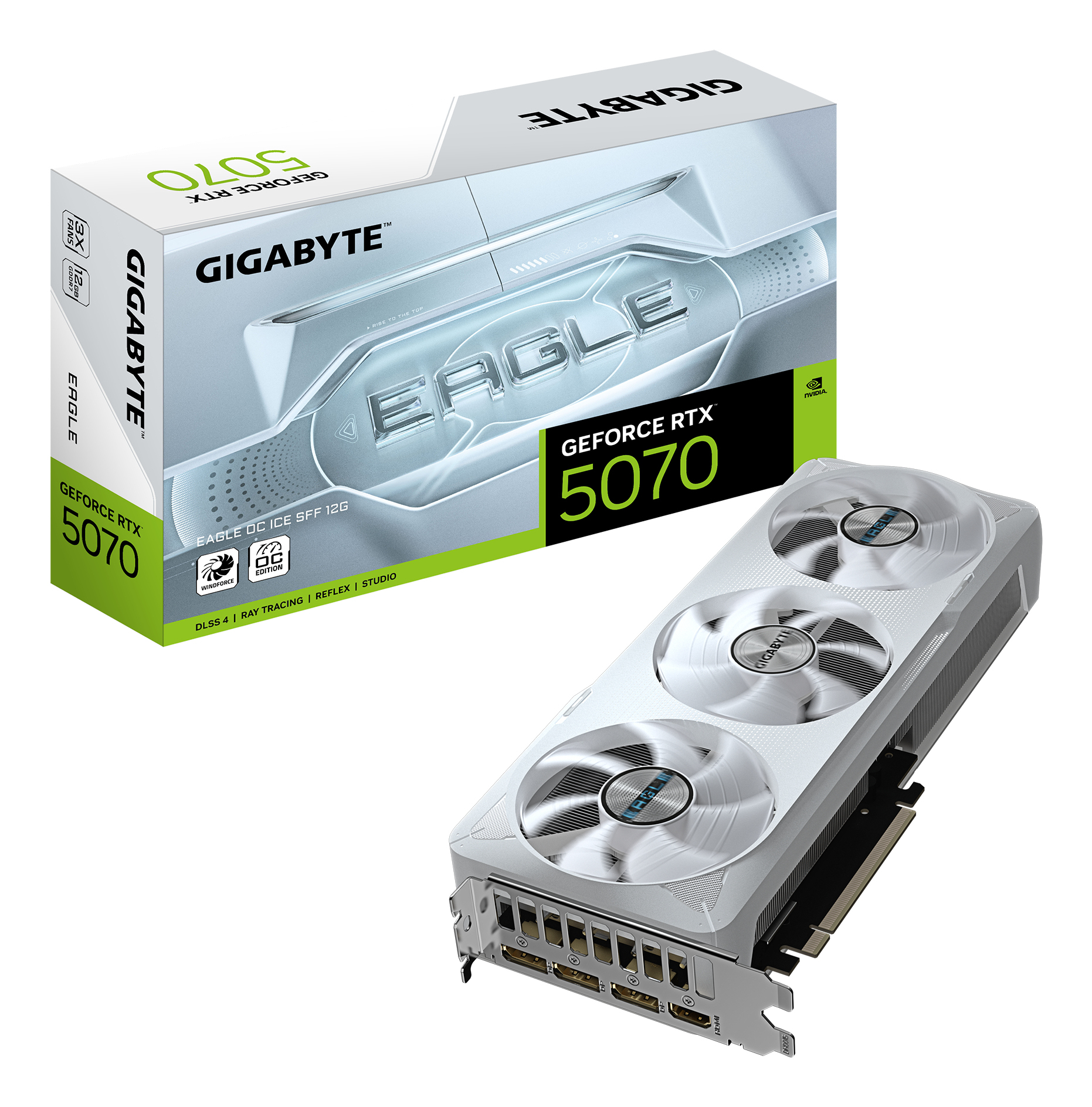 Tarjeta Grafica Gigabyte Geforce Rtx 5070 Eagle Oc 12Gb 3Dp/1Hdmi Gddr7 Gv-N5070Eagleoc Ice-12Gd