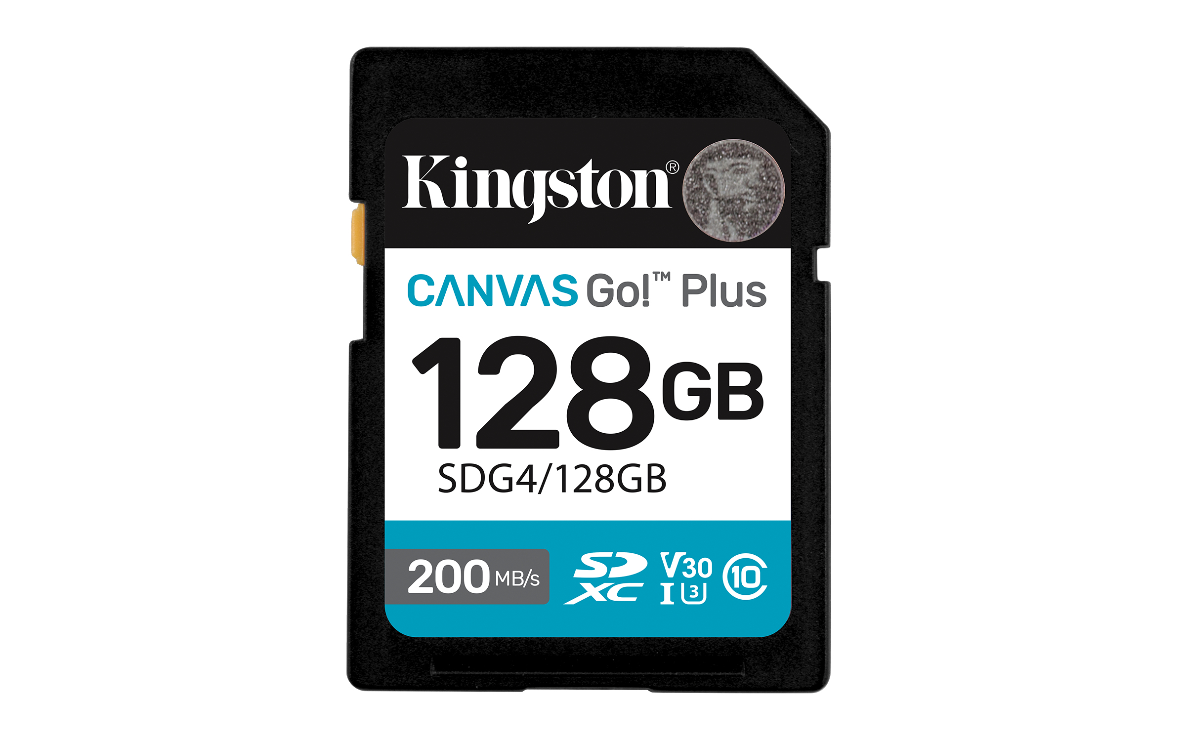 Memoria Sdxc Kingston Canvas Go Plus G4 128Gb Sdxc 200Mb/S Negro Uhs-I U3 V30 Sdg4/128Gb