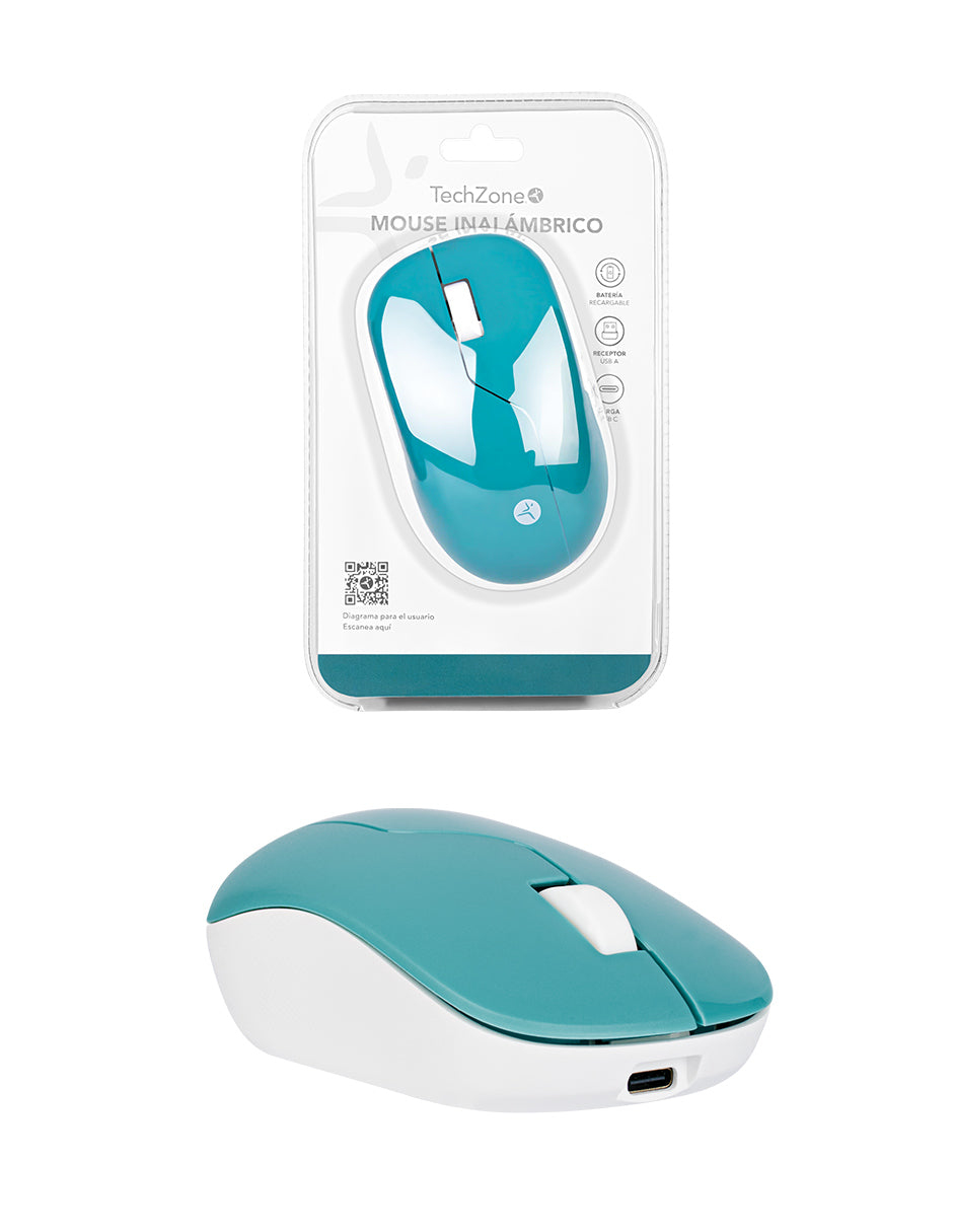 Mouse Techzone Tzacmoi40 Optico 1200Dpi 3 Botones Rf Inalambrico Ambidextro Tzacmoi40